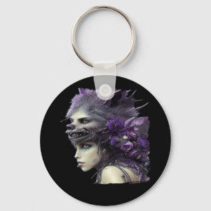 Whimsigoth Funny Design For Halloween Key Ring