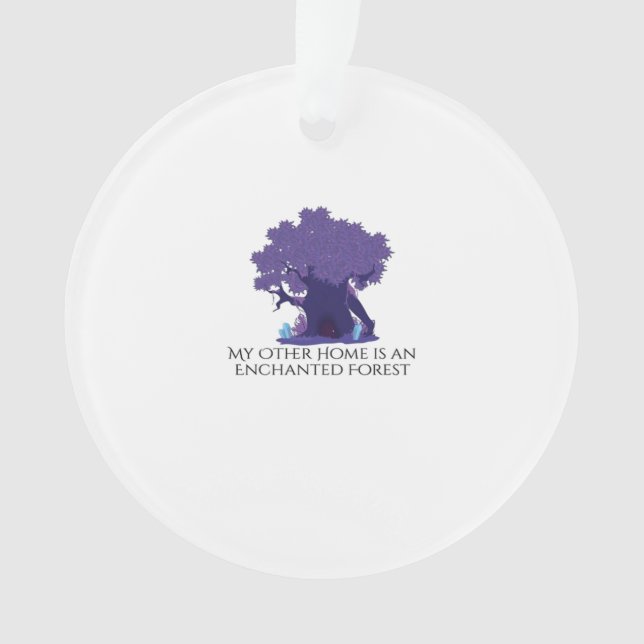 Whimsigoth Ink – Mystical Forests, Moons Magic Cla Ornament (Front)