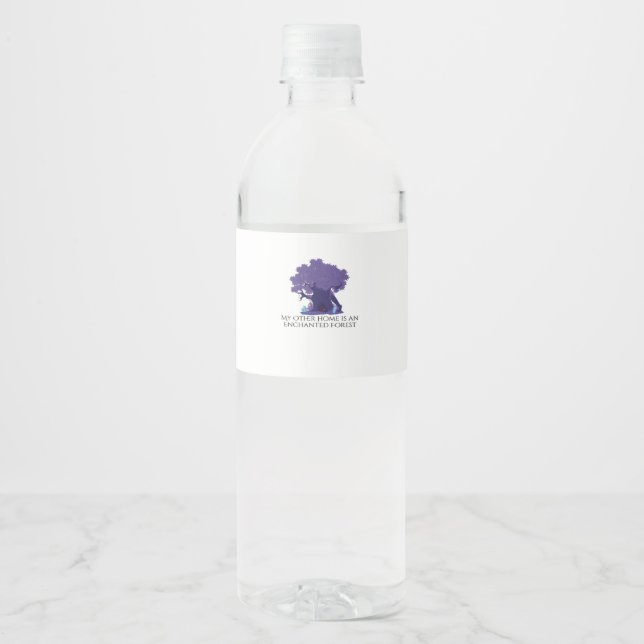 Whimsigoth Ink – Mystical Forests, Moons Magic Cla Water Bottle Label (Front)