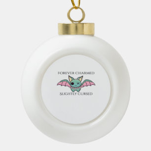 Whimsigoth Ink – Mystical Forests, Moons & Magic F Ceramic Ball Christmas Ornament