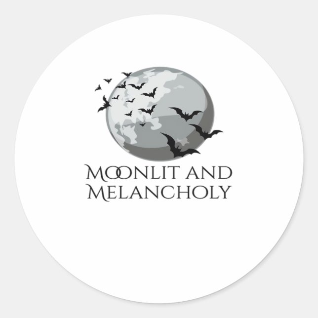 Whimsigoth Ink – Mystical Forests, Moons & Magic M Classic Round Sticker (Front)