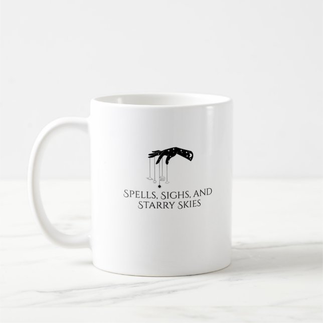 Whimsigoth Ink – Mystical Forests, Moons & Magic O Coffee Mug (Left)