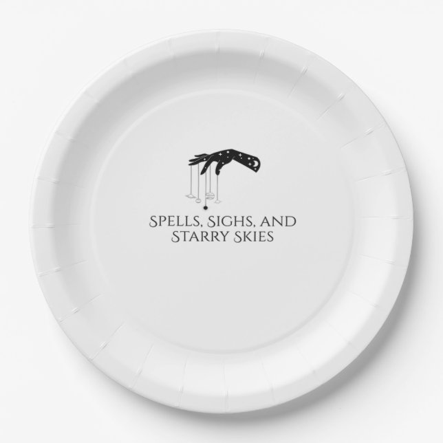 Whimsigoth Ink – Mystical Forests, Moons & Magic O Paper Plate (Front)