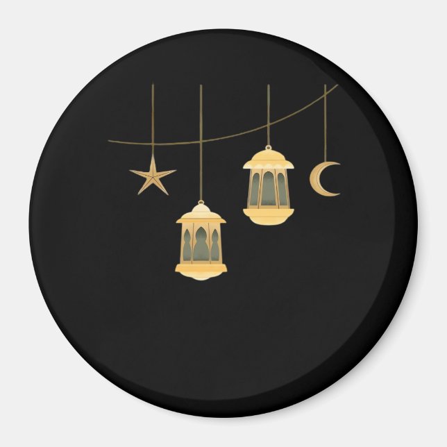 Whimsigoth Lantern Full Moon Night Sky Classic Magnet (Front)