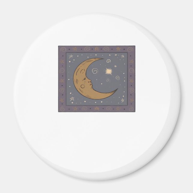 Whimsigoth Moon Classic Magnet (Front)