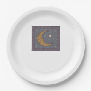 Whimsigoth Moon Classic Paper Plate