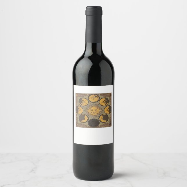 Whimsigoth Moon Classic Wine Label (Front)