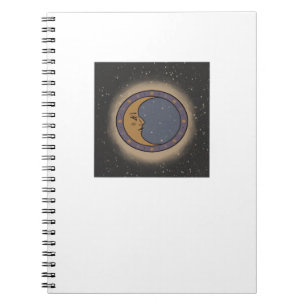 Whimsigoth Moon Print Notebook