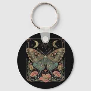 Whimsigoth Moth Shirt, Botanical Butterfly T Shirt Key Ring