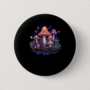 Whimsigoth Mushrooms And Crystals 6 Cm Round Badge
