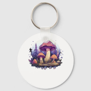 Whimsigoth Mushrooms And Crystals Classic Key Ring