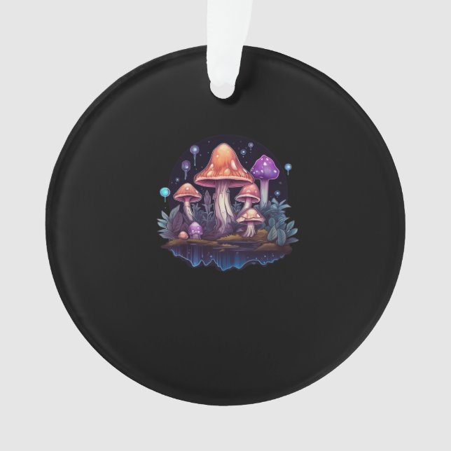 Whimsigoth Mushrooms And Crystals Ornament (Front)