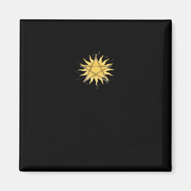 Whimsigoth Pentagram Sun Classic Magnet (Front)