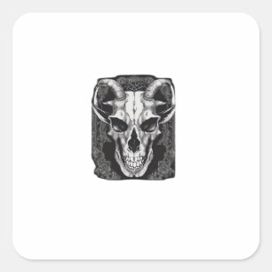 Whimsigoth Skull Gothic  Aesthetic Design Classic Square Sticker