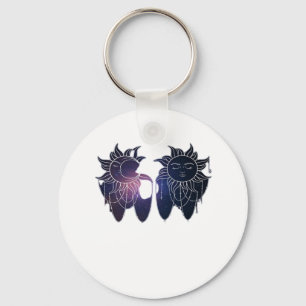 Whimsigoth Starry Night Sun Moon Witchy Classic Key Ring