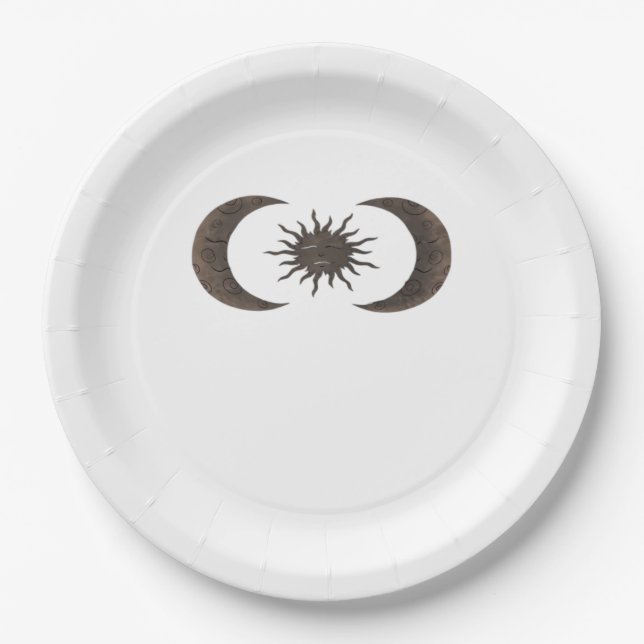 Whimsigoth Sun And Moons Paper Plate (Front)