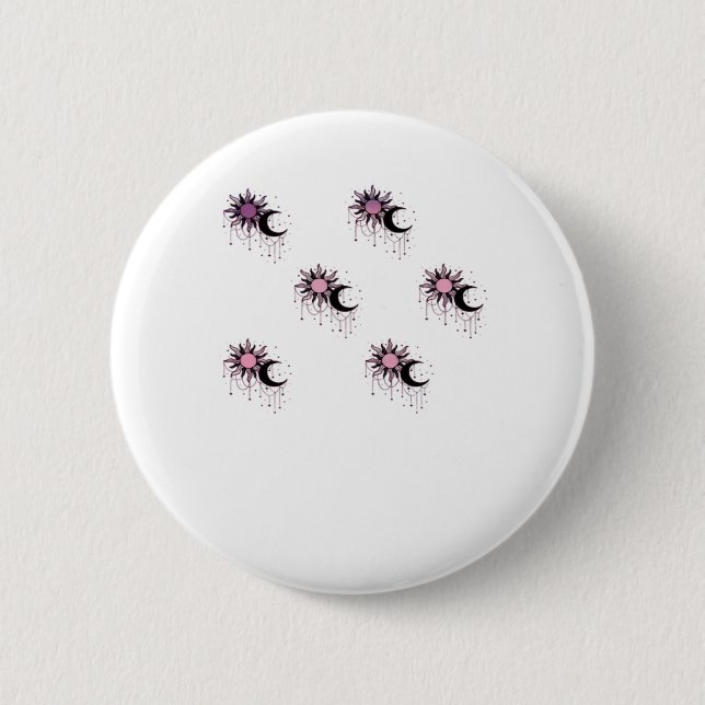 Whimsigoth Sun Moon Witchy 6 Cm Round Badge (Front)