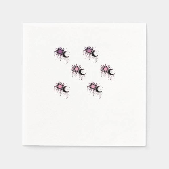 Whimsigoth Sun Moon Witchy Napkin (Front)