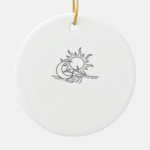 Whimsigoth Sun Sea Witchy Ceramic Tree Decoration