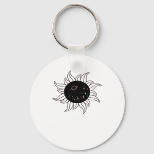 Whimsigoth Sun Space Mountains And Sunset Key Ring