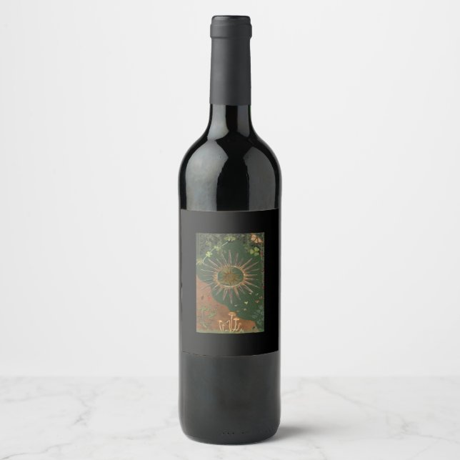 Whimsigoth Swirl Poster Wine Label (Front)