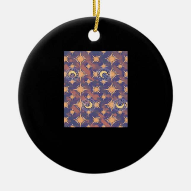 Whimsigoth Wallpaper Classic Ceramic Tree Decoration (Front)