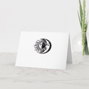 Whimsigoth Watercolour Sun Moon Witchy Classic Card