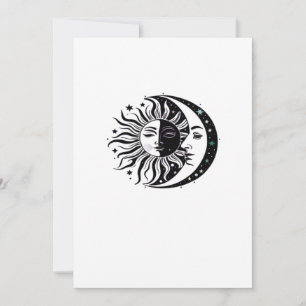 Whimsigoth Watercolour Sun Moon Witchy Classic Holiday Card