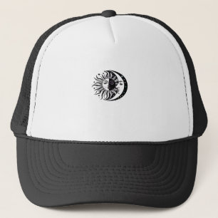 Whimsigoth Watercolour Sun Moon Witchy Classic Trucker Hat