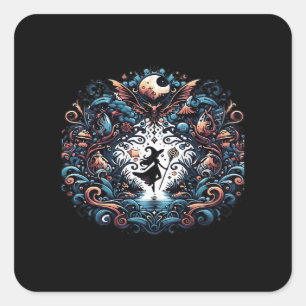 Whimsigoth Witch Within A Classic Square Sticker