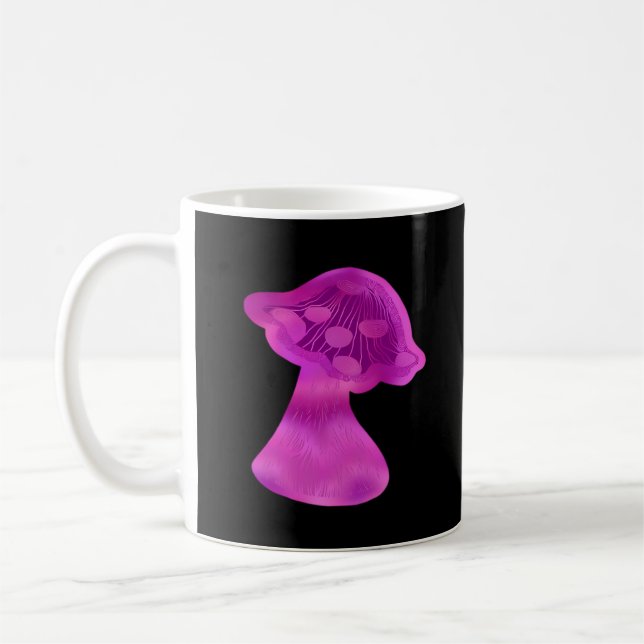 Whimsigoth Zen Pattern Mushroom Coffee Mug (Left)