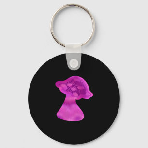 Whimsigoth Zen Pattern Mushroom Key Ring