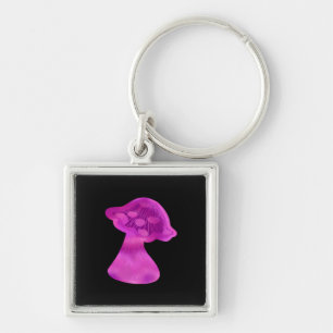 Whimsigoth Zen Pattern Mushroom Key Ring