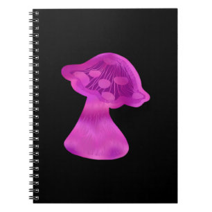 Whimsigoth Zen Pattern Mushroom Notebook