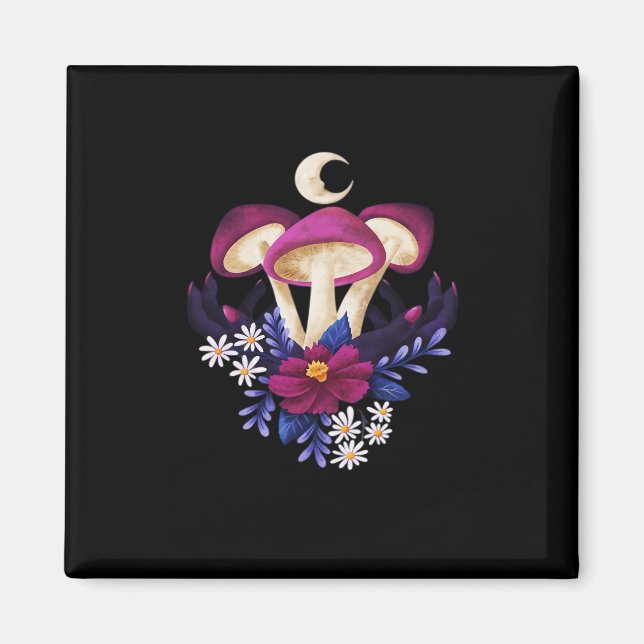 Whimsigothic Mushrooms Classic Magnet (Front)