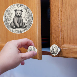 Whimsy Bear Ceramic Knob
