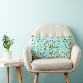 Whimsy Bloom Floral Throw Pillow