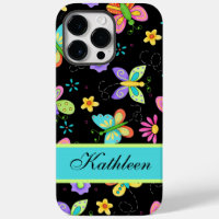 Whimsy Butterflies Black Name Personalised
