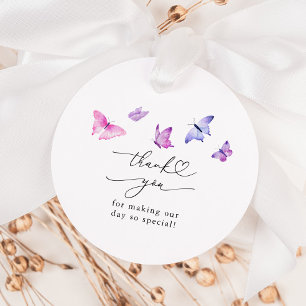 Whimsy Butterfly Bridal Shower Favour Tags