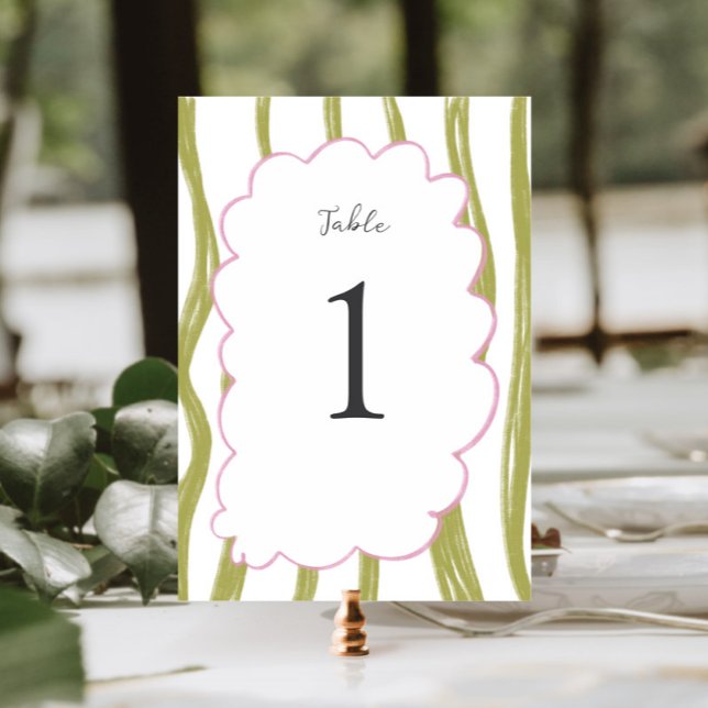Whimsy Colorful Frame Wedding  Table Number (Creator Uploaded)