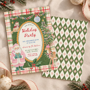 Whimsy Colourful Christmas Christmas Party Invitation
