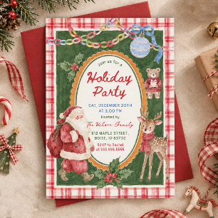 Whimsy Colourful Christmas Christmas Party Invitation