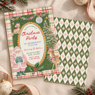 Whimsy Colourful Christmas Party Invitation