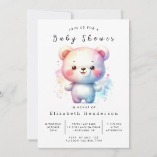 Whimsy Custom Bear Baby Shower Invitation