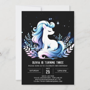 Whimsy Custom Horse Birthday Invitation