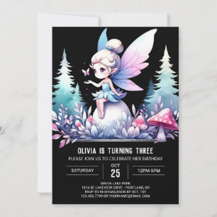 Whimsy Cute Fairy Birthday Invitation