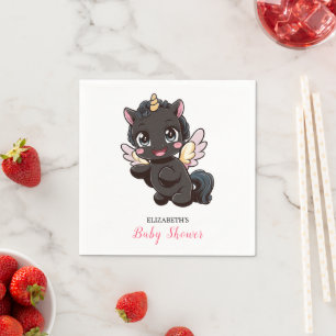 Whimsy Cute Unicorn Baby Shower Napkin