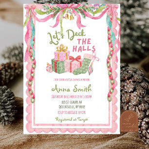 Whimsy Deck The Halls Bridal Shower Invitation