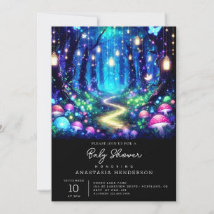 Whimsy Elegant Enchanted Forest Baby Shower Invitation
