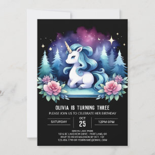 Whimsy Elegant Horse Birthday Invitation